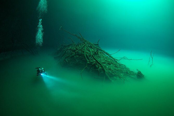2 cenote divings (including one deep diving) for advanced divers in Tulum - The Pit cenote: the sulfur cloud, halocline, and the 25-meter challenge