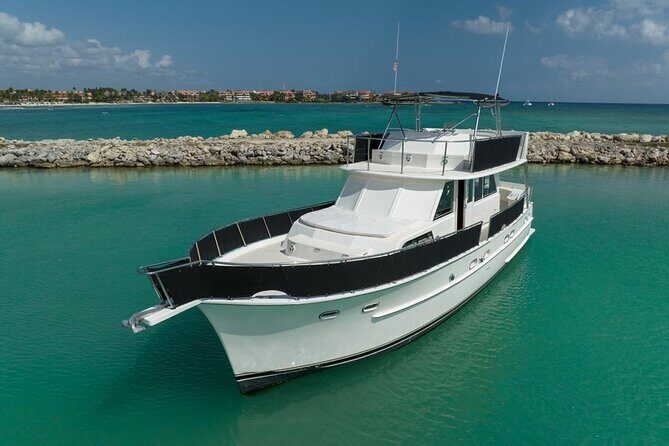 2 Hour Sunset-53' Hatteras Tulum, Playa Del Carmen, Riviera Maya - A Sunset Cruise That Packs Real Water Time Into Two Hours