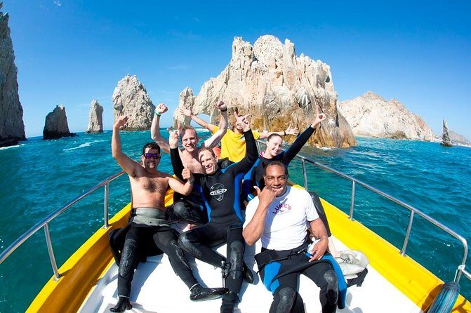 2-Tank Scuba Dive in Cabo San Lucas Reserve for Certified Divers - Between tanks: Lovers Beach, The Arch, and sea lions on land