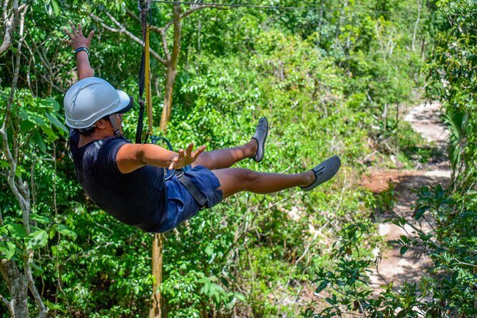 Action-packed Cancun ATV tour, Ziplines, Cenote, Lunch and More - Cenote swim and exploration: where the day cools down