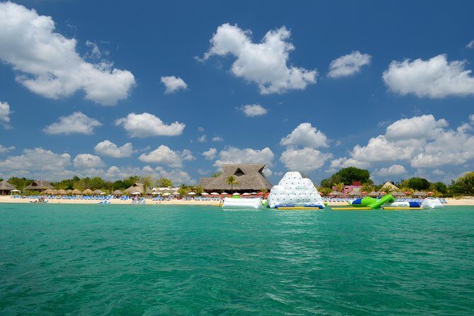 Aquatic Park at Mr. Sanchos Beach Club - The real-world considerations: crowds, jellyfish, seaweed, and rough water