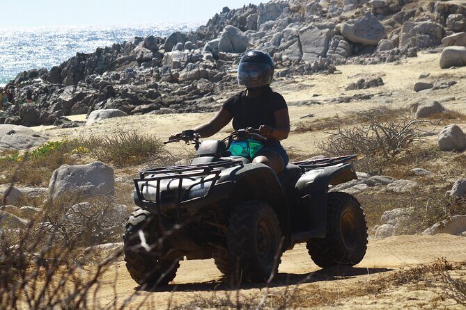 ATV, Beach and Desert Adventure with Tequila Tasting - Tequila tasting at the 360° palapa: a scenic finish with a sales component