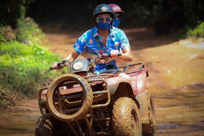 ATV, Ziplining & Cenote Tour, Transportation & Tequila Tasting - Cenote Verde Lucero: A natural swim, with cliff energy