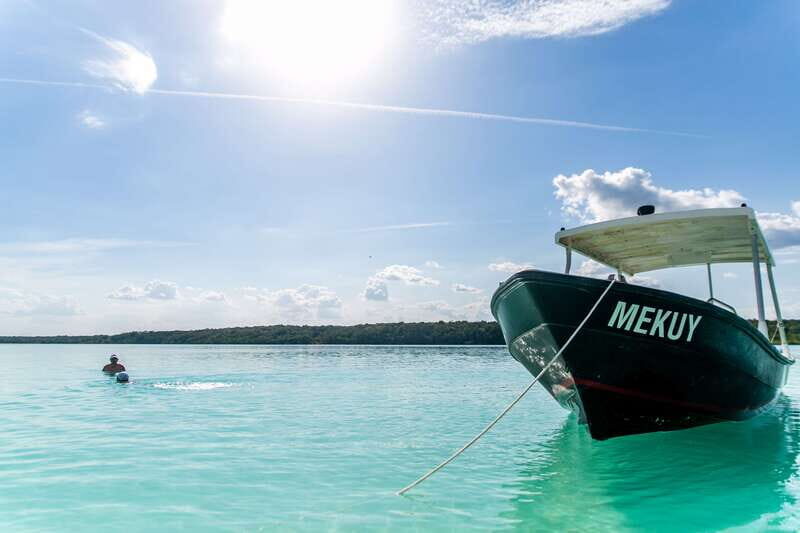 Bacalar: 3 Hour Boat Trip with Swimming & Drinks - Pirate Canal swim break: the easiest part to love