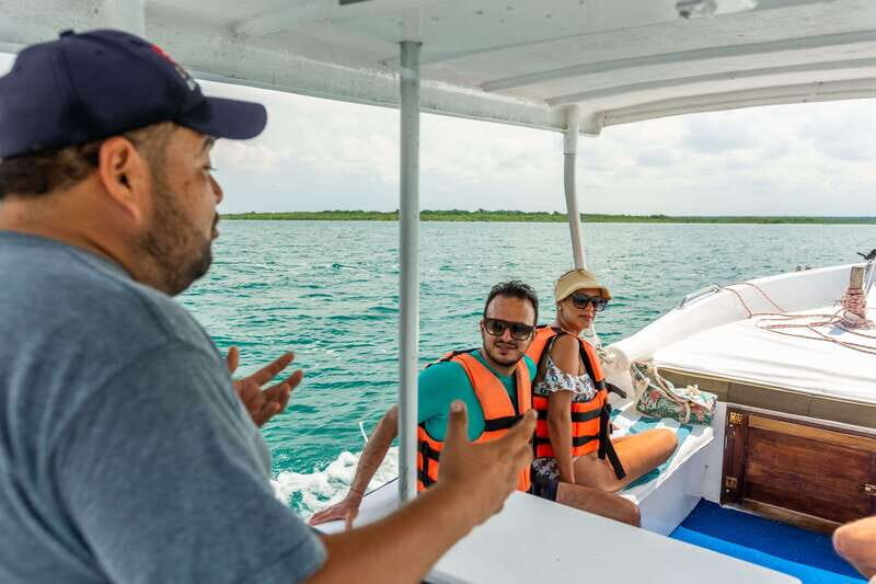 Bacalar: 3 Hour Boat Trip with Swimming & Drinks - Cenote Negro photo stop: short stop, good camera payoff