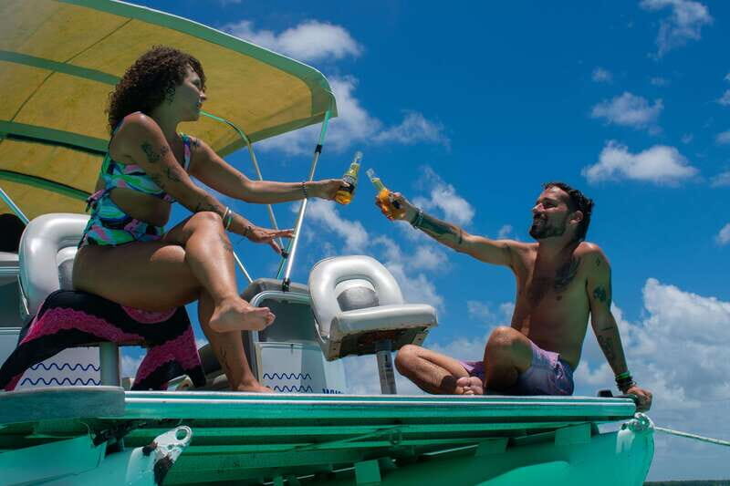 Bacalar: 3-hr Pontoon Boat Tour with Beach Club + Kayaks - Isla de los Pájaros: wildlife viewing with a calm swim