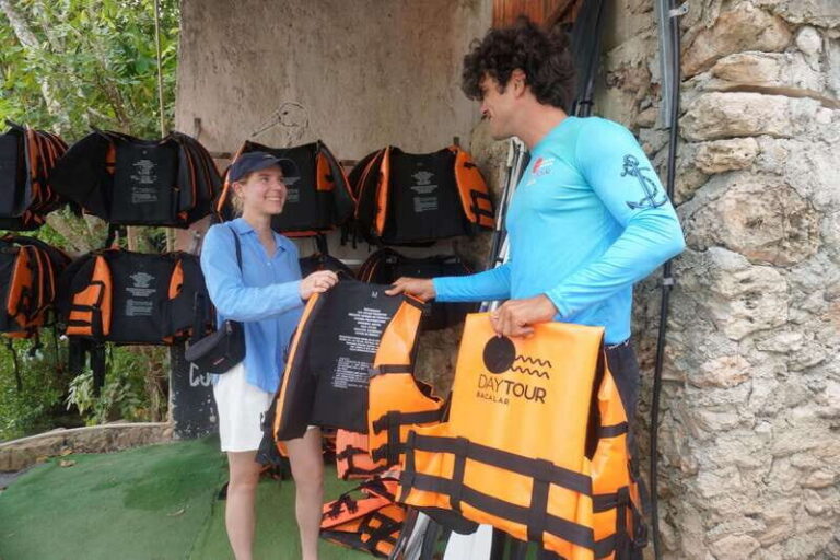 Bacalar: 3-hr Pontoon Boat Tour with Beach Club + Kayaks - Pirate Canal and the big swim break you’ll remember