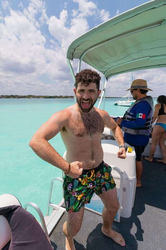 Bacalar: Lake of Seven Colors Pontoon Tour with Fruit - Emerald and Cocalitos Cenotes: Where Stromatolites Come Into the Picture