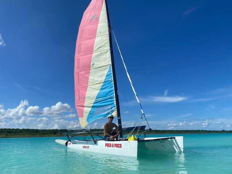 Bacalar: Sail Away with a Hobie Cat Catamaran - What the guides do best: Victor and Laura keep it human