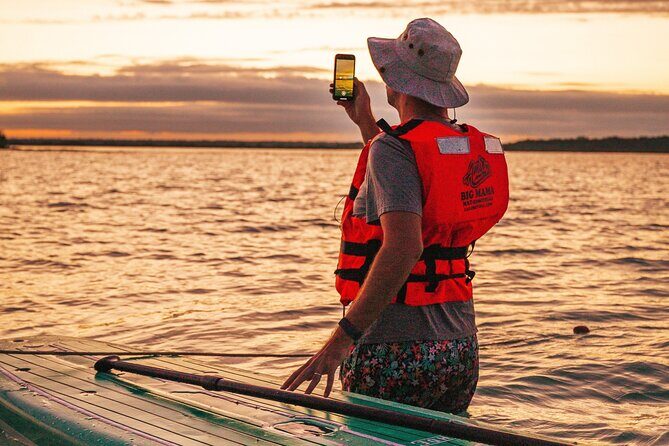 Bacalar Sunrise Stand Up Paddleboard Tour with Breakfast & Photos - Stop 3: Balneario Ecológico on the way back
