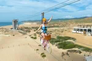 Beach UTV and Sky Bike Combo in Cabo - Getting started at Cactus Park: gear, briefing, then go time