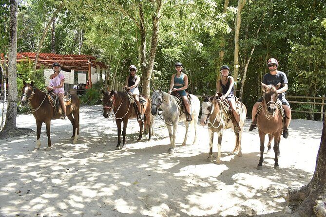 Best ATV Tour, Horseback Riding, Zip Lines, Cenote Swim, Tequila Tasting - ATV jungle trails: helmets on, legs protected, pace expected