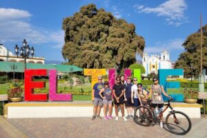 Bike Ride to the Largest Tree in the World - Stop 1 (Oaxaca): geared up and rolling on bike paths