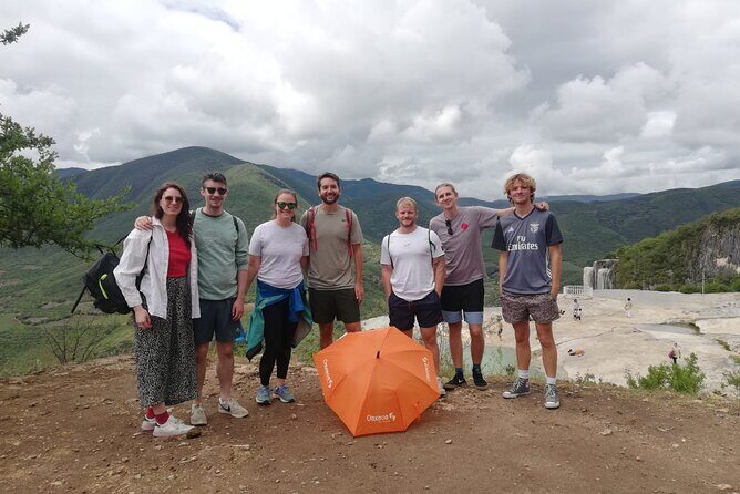 Boil the water and distillery mezcal tour - Stop 1: Hierve el Agua mineral pools and the petrified waterfall setup