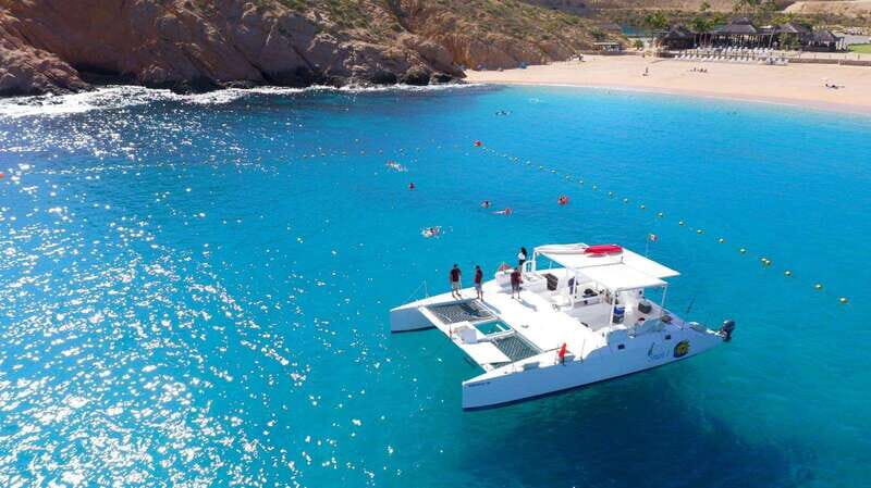 Cabo Catamaran Snorkel: Arch & Santa Maria, Open Bar, Snacks - Open bar, snacks, and the deck vibe on La Princesa