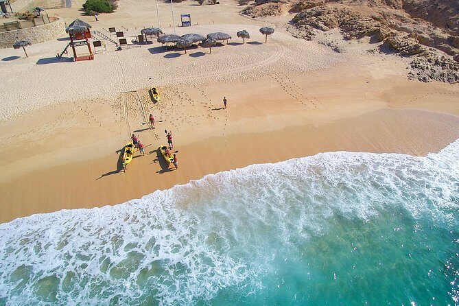 Cabo San Lucas Glass Bottom Kayak Tour and Snorkel at Two Bays - Stop 1: Santa María Beach snorkeling time in clear water