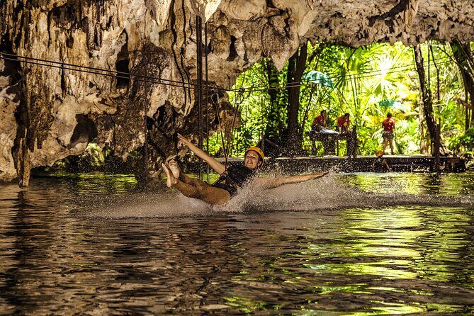 Cancun Cenote Tour: Snorkeling, Rappelling and Ziplining - Snorkeling Nohoch Nah Chich in the Sac Actun system