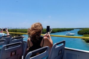 Cancun City Sightseeing and Shopping Tour on a Double Decker bus - Boulevard Kukulcán Views: Hotels, Clubs, and Marinas From the Road