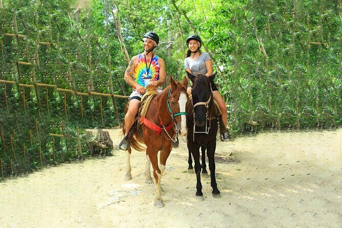 Cancun Horseback Riding, ATV, Ziplines, Cenote, Lunch and Drinks - Pickup windows, shared vans, and the waiting factor