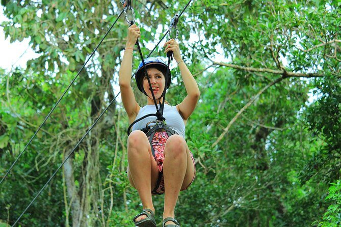 Cancun Mayan Pass: ATV, Cenote, Zipline, Transportation & Horses - Zip lines and hanging bridges: what to expect in the trees