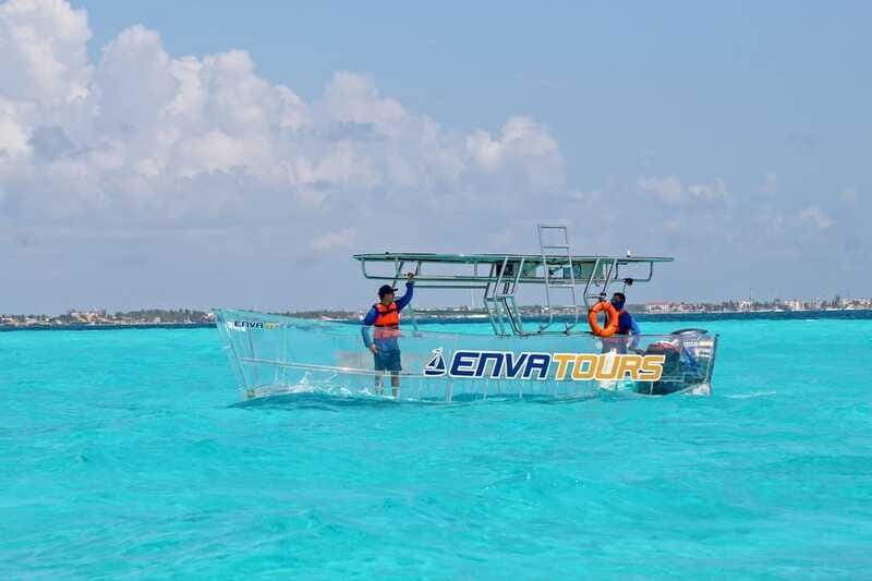 Cancún: Nichupté Lagoon Transparent Boat Tour with Drinks - Drinks onboard: two beers, water, and a calmer pace