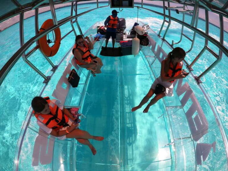 Cancún: Nichupté Lagoon Transparent Boat Tour with Drinks - The 1.5-hour flow: each stop and why it matters