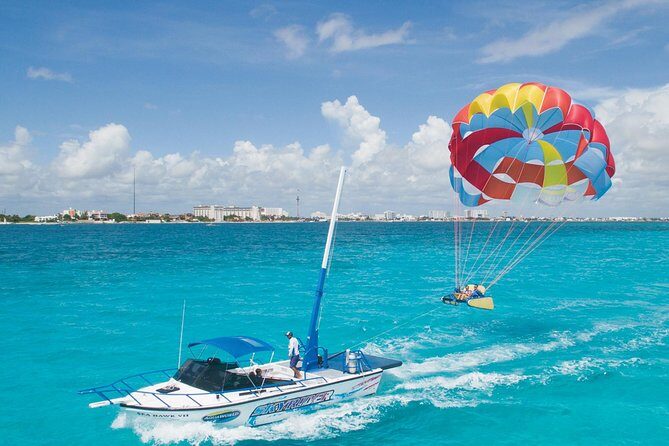 Cancun Parasailing Adventure - Ocean vs lagoon: which sky is right for your photos?