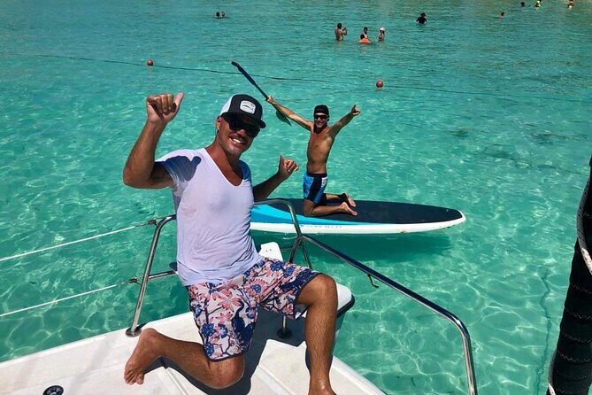 Cancun to Isla Mujeres Private Catamaran Cruising Snorkeling Fun! - Anchoring again at Playa Norte: sightseeing along the south coast, then swimming (about 1 hour)