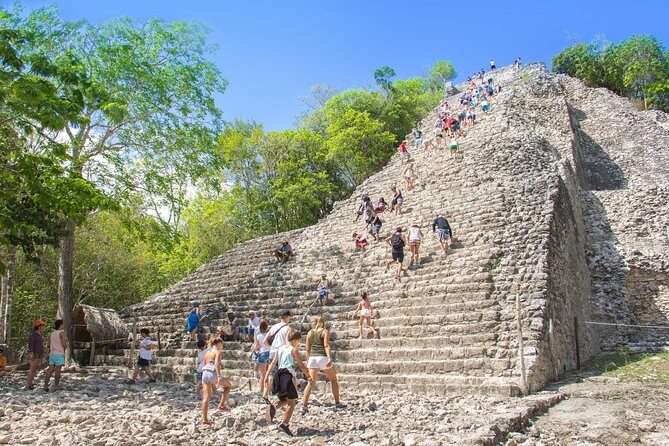 Cancun tour 4x1 Tour of Tulum, Coba, Cenote and Playa del Carmen - Coba and Nohoch-Mul: the climb that makes the day feel real