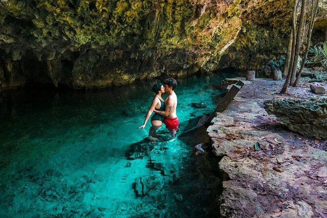 Cenote Cavern Tour and Swim with Sea Turtles in Akumal - Cenote Nohoch: sacred place, cooler water, and that life-jacket rhythm