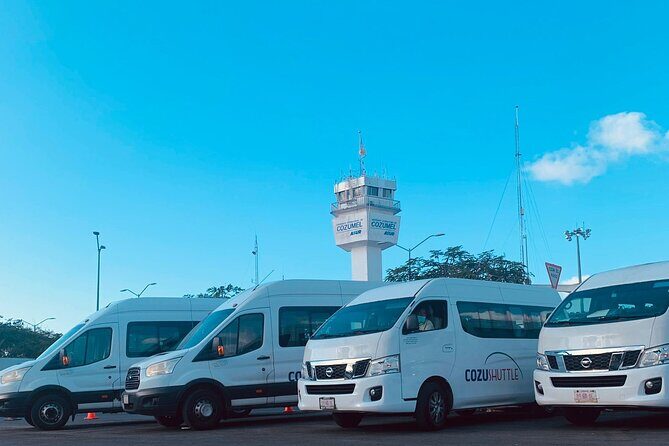 Cheapest Shared Shuttle from Cozumel Airport 2 Hotels in Cozumel - Finding COZUSHUTTLE at Hertz AV. 65 Y Blvd: Ricardo in Green