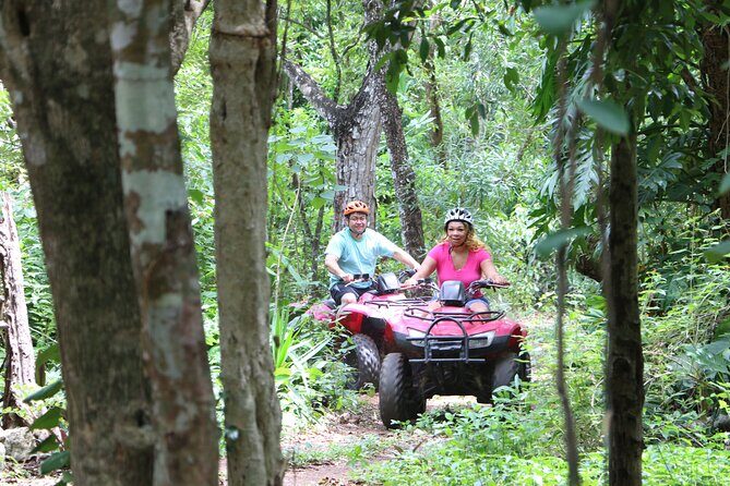 Cozumel ATV Jungle Adventure and Snorkeling with Lunch - Zip lines above the treetops: short runs, steep stairs, real nerves control