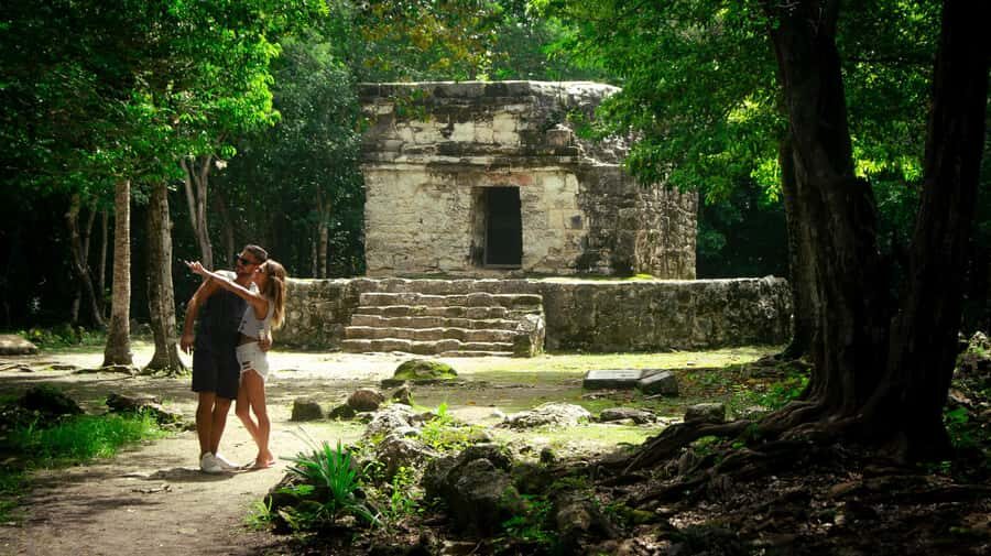 Cozumel: Buggy Adventure, Ruins, Tequila Tasting & Beach Fun - San Gervasio ruins: the big Mayan stop on Cozumel