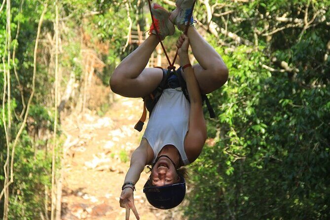 Day Tour with ATV, Zipline and Cenote Adventure from Cancun - Cenote swim and platform jumps: the part that can beat expectations