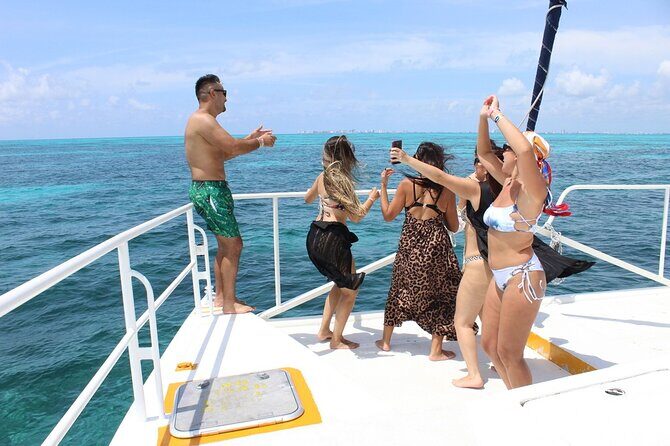 Deluxe Catamaran to Isla Mujeres with Open Bar from Cancun - The “fun sailing extras”: spinnaker flying when conditions allow