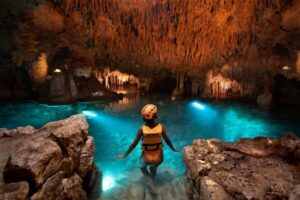 From Cancun: Xplor Park Admission, Full Day - Underground river: swimming and rafting in a cave system