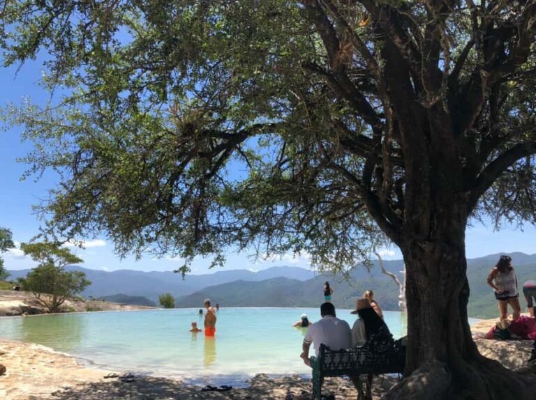 From Oaxaca de Juarez: Hierve el Agua and Mezcal Distillery - The natural pools: when swimwear turns into the best part of the day
