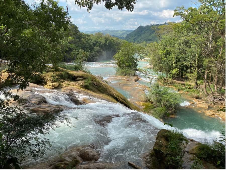 From Palenque: Ruins and waterfalls of Misol-ha & Agua Azul - What You Really Get at Misol-Ha: Behind the Falls, Then On