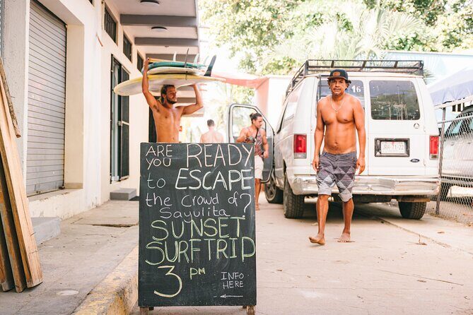 From Sayulita: Surf Trip to La Lancha Beach -all ages & levels - From Marea Surf School to La Lancha: How the Trip Works