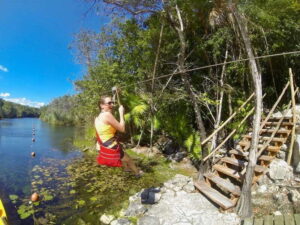 From Tulum: Four-Cenote Adventure - Naval Cenote Stop 1: Jungle Walk, Zip Line, and That Jump Into Fresh Water