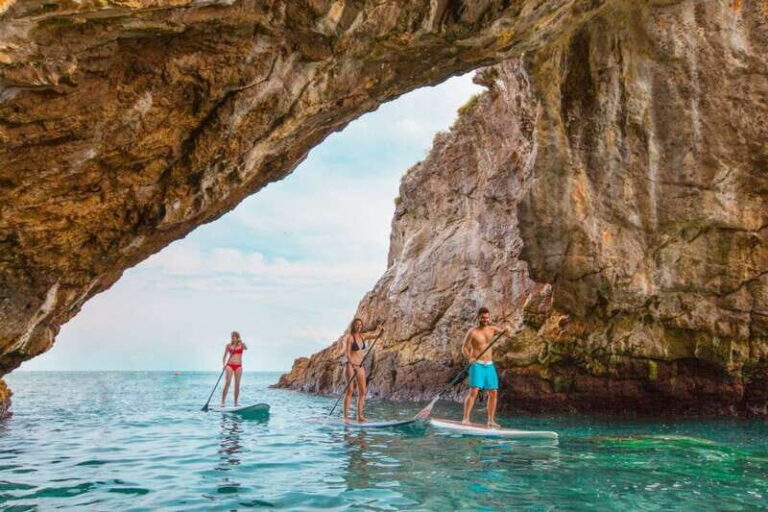 From Vallarta: Marietas Islands & Beach BBQ at Majahuitas - Kayak and paddleboard: getting close to the rock and water