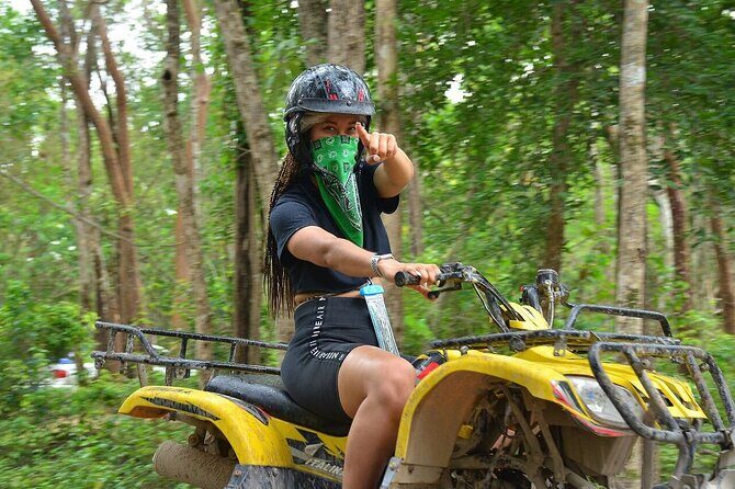 Full Adrenaline Day in Tulum! ATVs, Zipline, Cenote, Rappel, Food - Cenote swim in a turquoise sinkhole: safety, gear, and timing