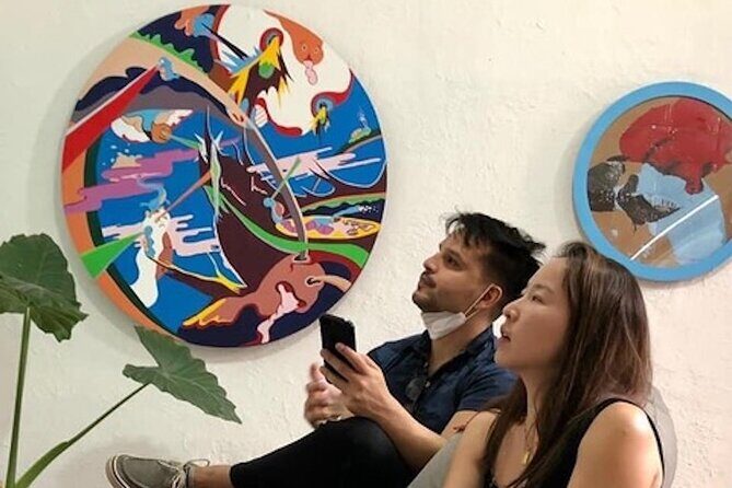 GDL Art Crawl & Studio Tour Visit - Tenango Cafe: prints and paintings in a café setting