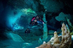 Go for 2 dives in cenote Dos ojos for certified divers - Barbie line: where formations and fish steal the show