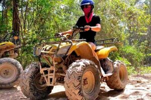 Half-day Adventure: Cenote + Ziplining + ATV Tour - ATV jungle trails: fun control, plus dust and fumes