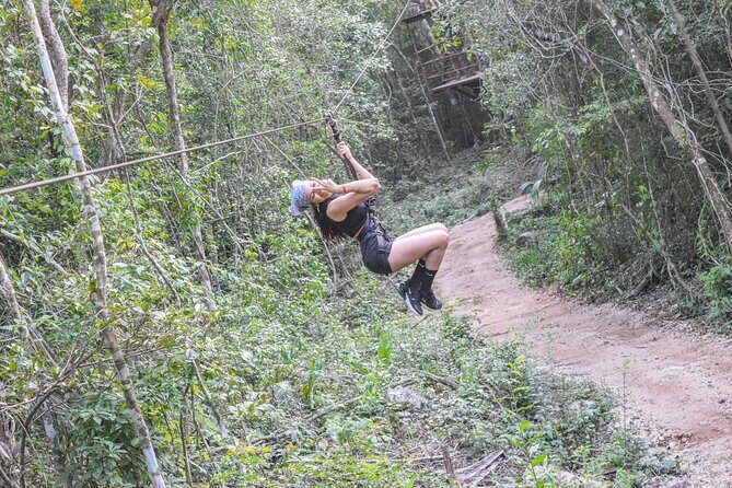 Half Day in Cancun Atvs Ziplines and Cenote Park - Zipline Circuit and Hanging Bridges: Heights, Harnesses, and a Guide’s Pace