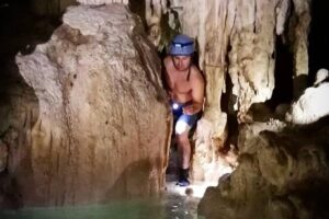 Hidden Cenote exploration in Playa del Carmen - The Swim in a Crystal Pool: Water Clarity and Speleothems Up Close