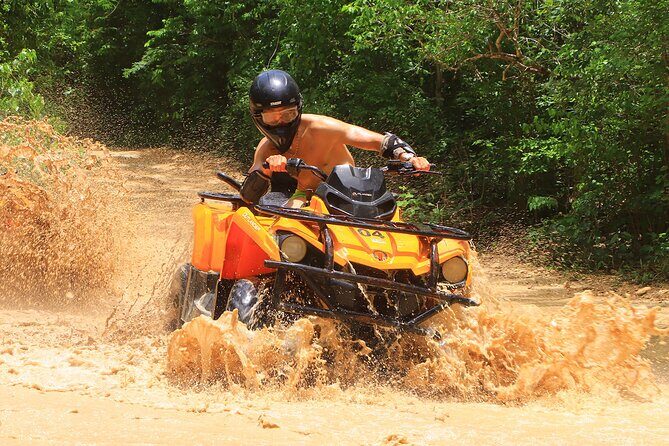 Hidden Cenote Swim & ATV Jungle Adventure with Transportation - The Can-Am Outlander ride: speed, control, and safety gear