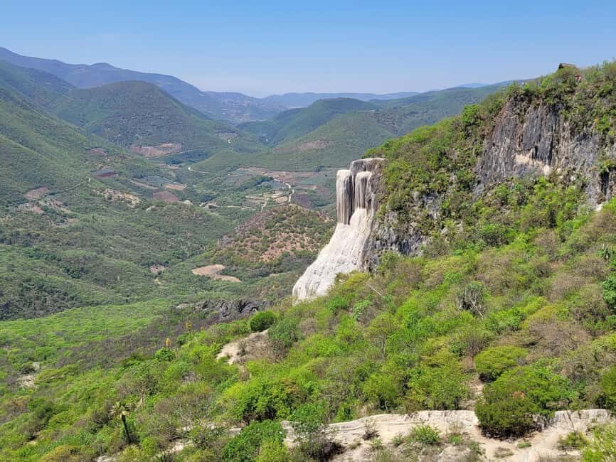 Hierve el Agua HALF-DAY Guided Tour All Fees Included - The guided hike: viewpoints, steep stairs, and the walk to see it from below
