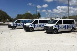 Holbox Cancun Airport Shuttle Terminal 2 - La Sardina Enamorada pickup: the spot that matters most